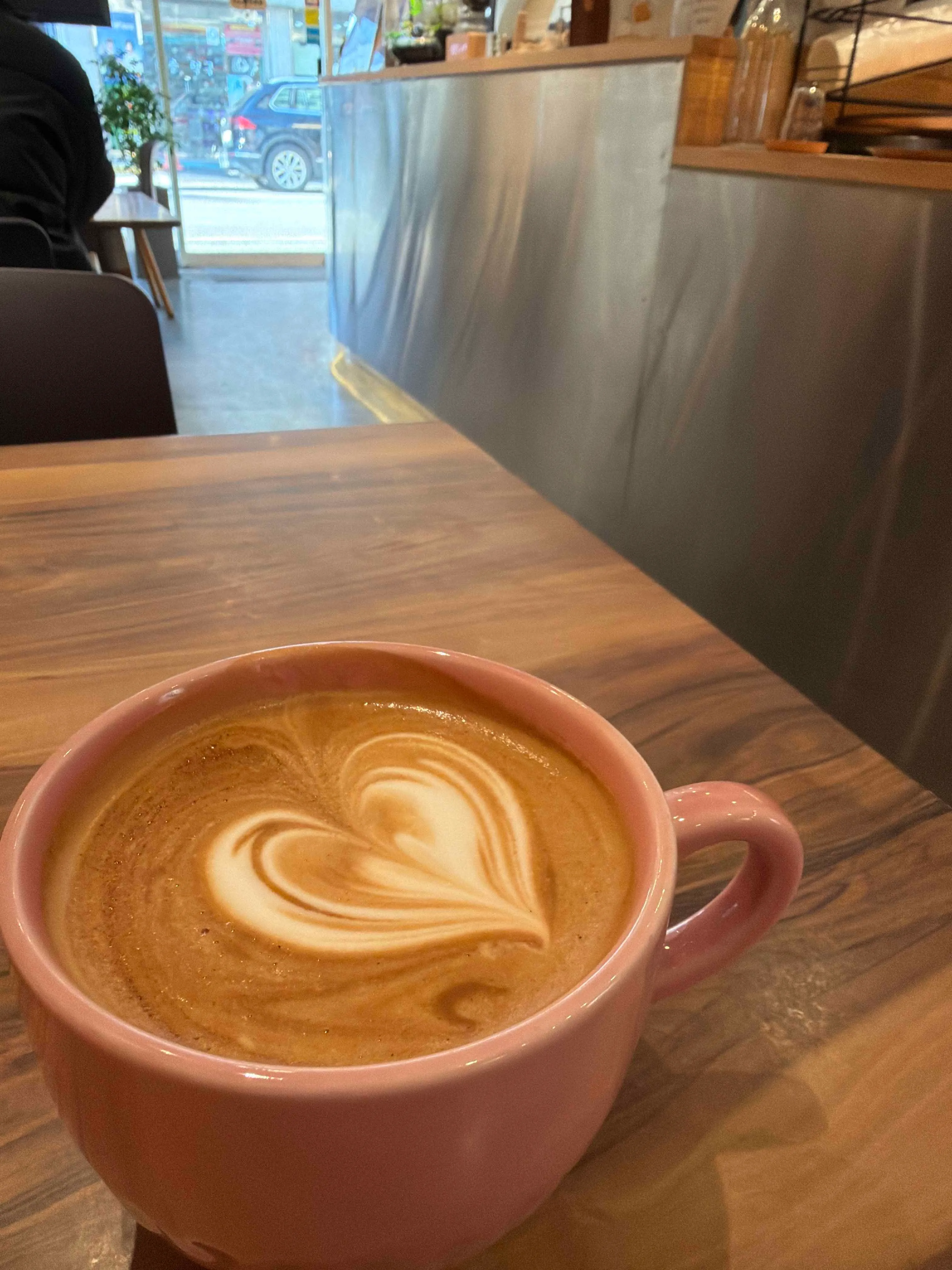 하트 라떼 아트